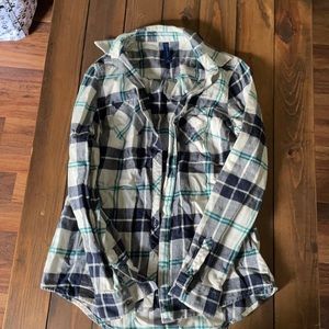 Blue/cream flannel